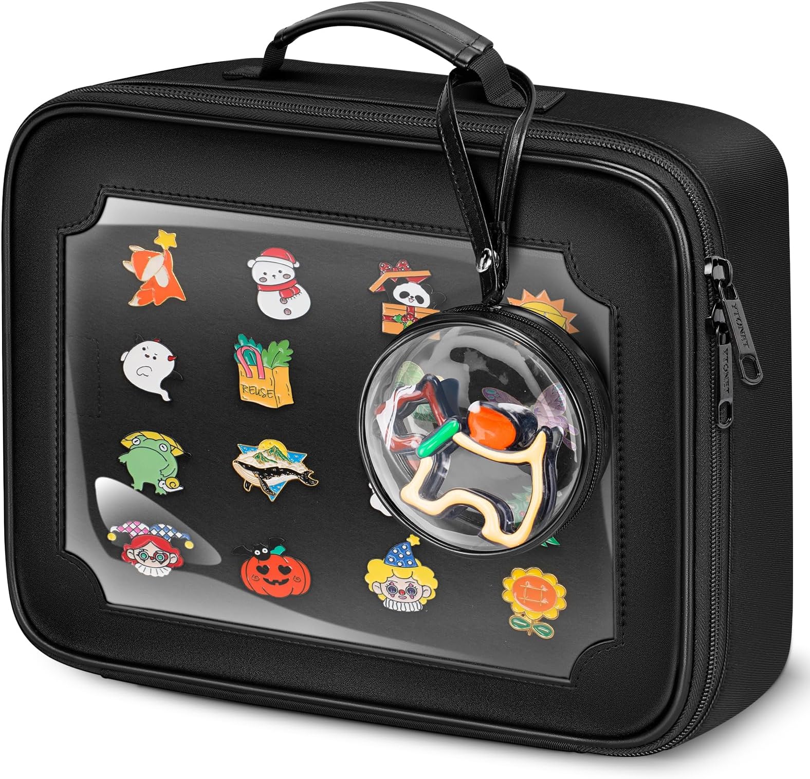 Enamel Pin Trading Book 6 Pages, Pin Display Bag with Cute Ita Pouch |