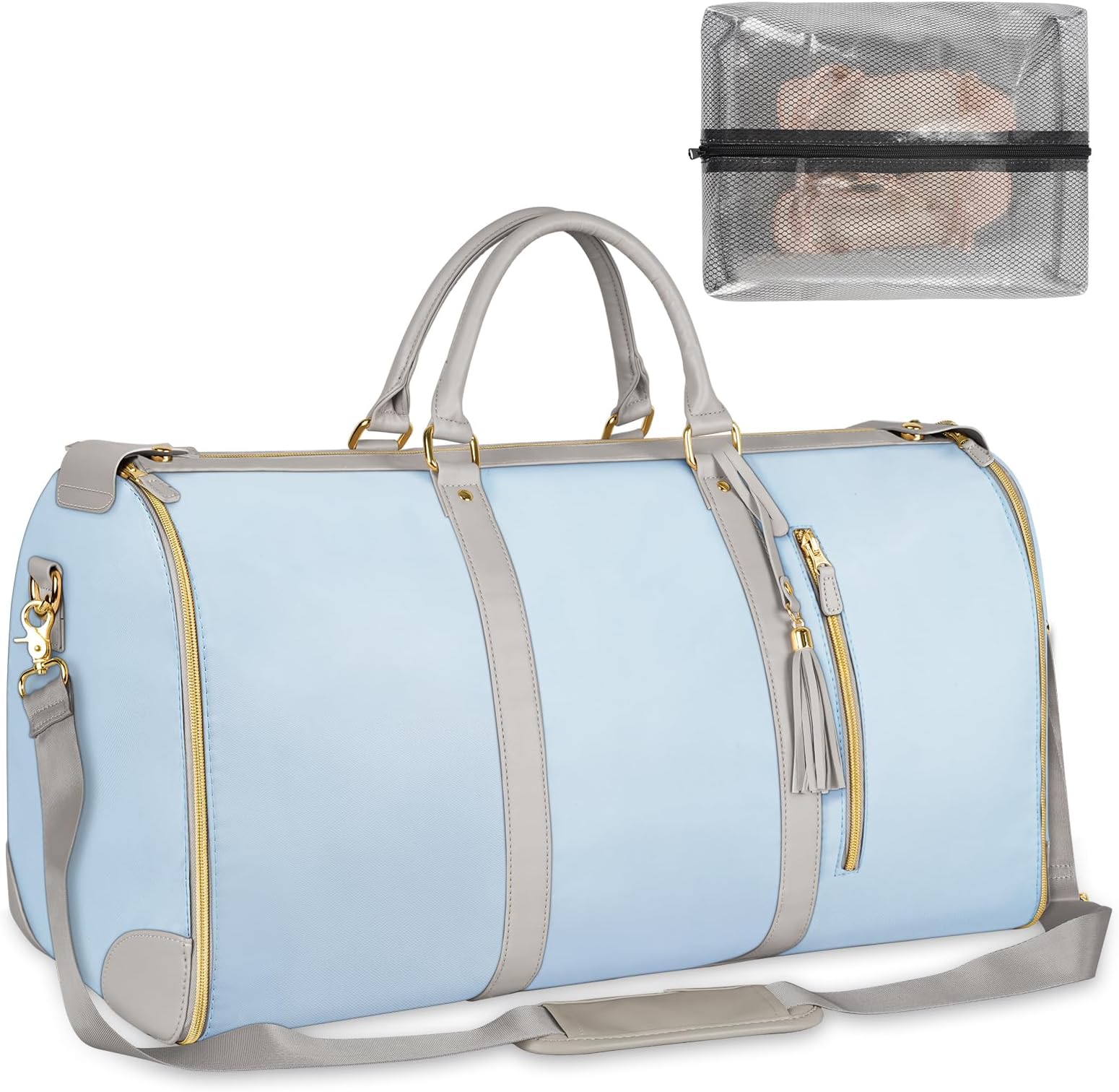 Garment Duffle Bags for Travel, Convertible Travel Garment Bag, Blue