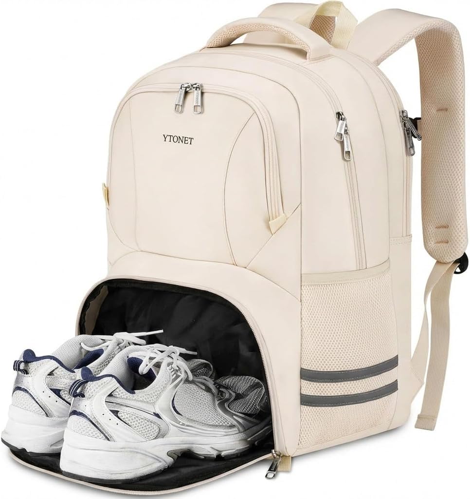 Gym Backpack for Women Men, Travel Backpack with Shoe Compartment