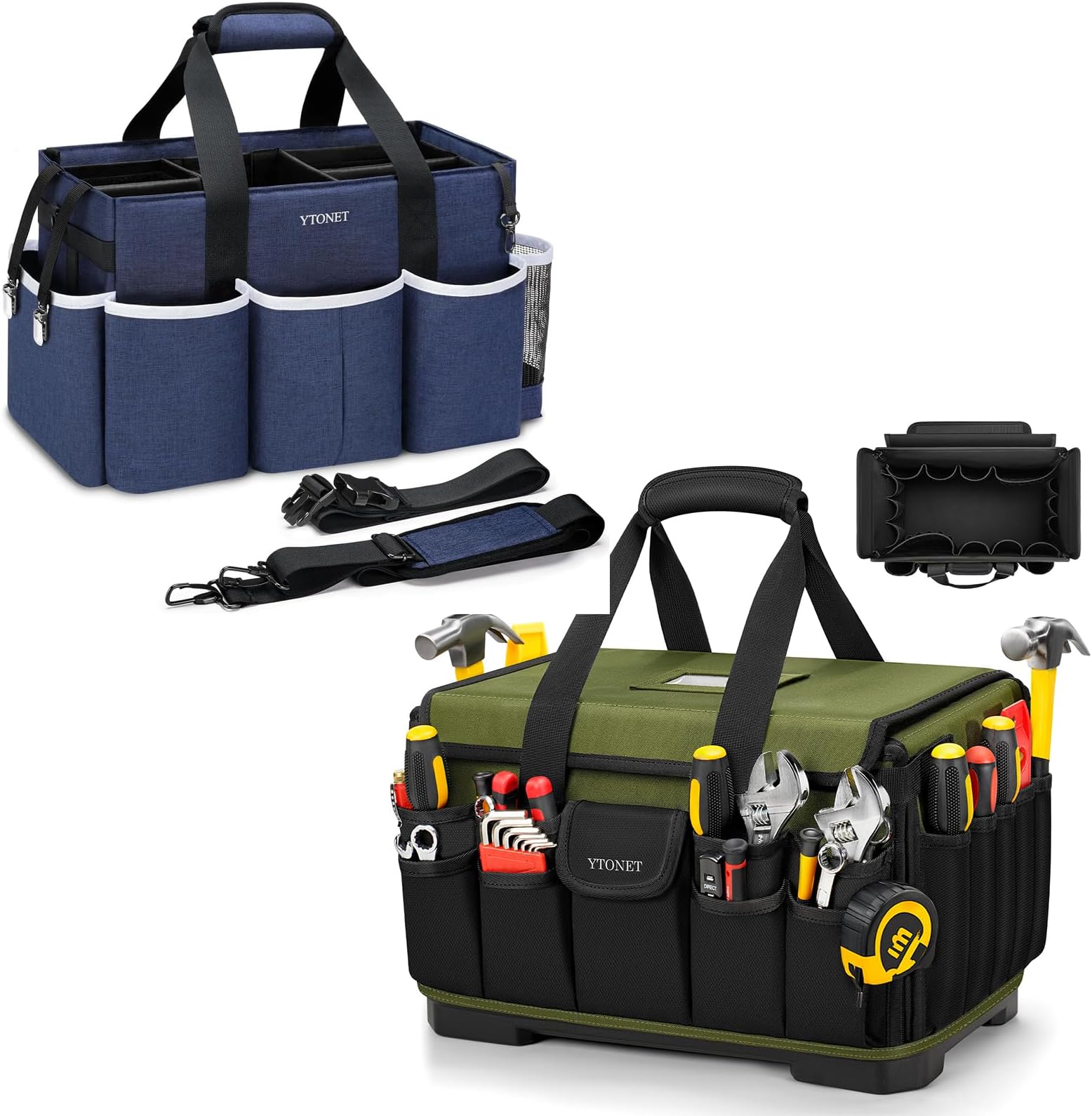 Heavy Duty Tool Bag 16-Inch, 46 Pockets Electrician Tool Bag for men