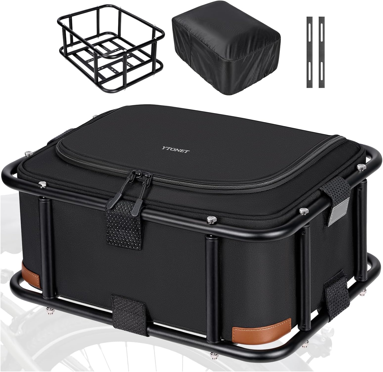 Large Bike Basket Rear, Bicycle Basket with Thickned Insulated Bag |
