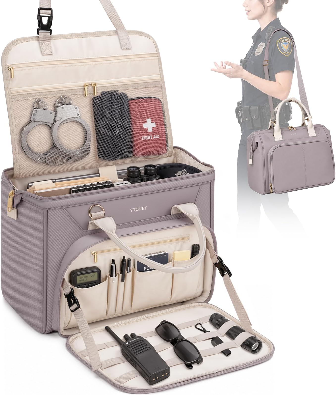 Patrol Bag for Women, Large Police Duty Bag Car Front Seat Organizer