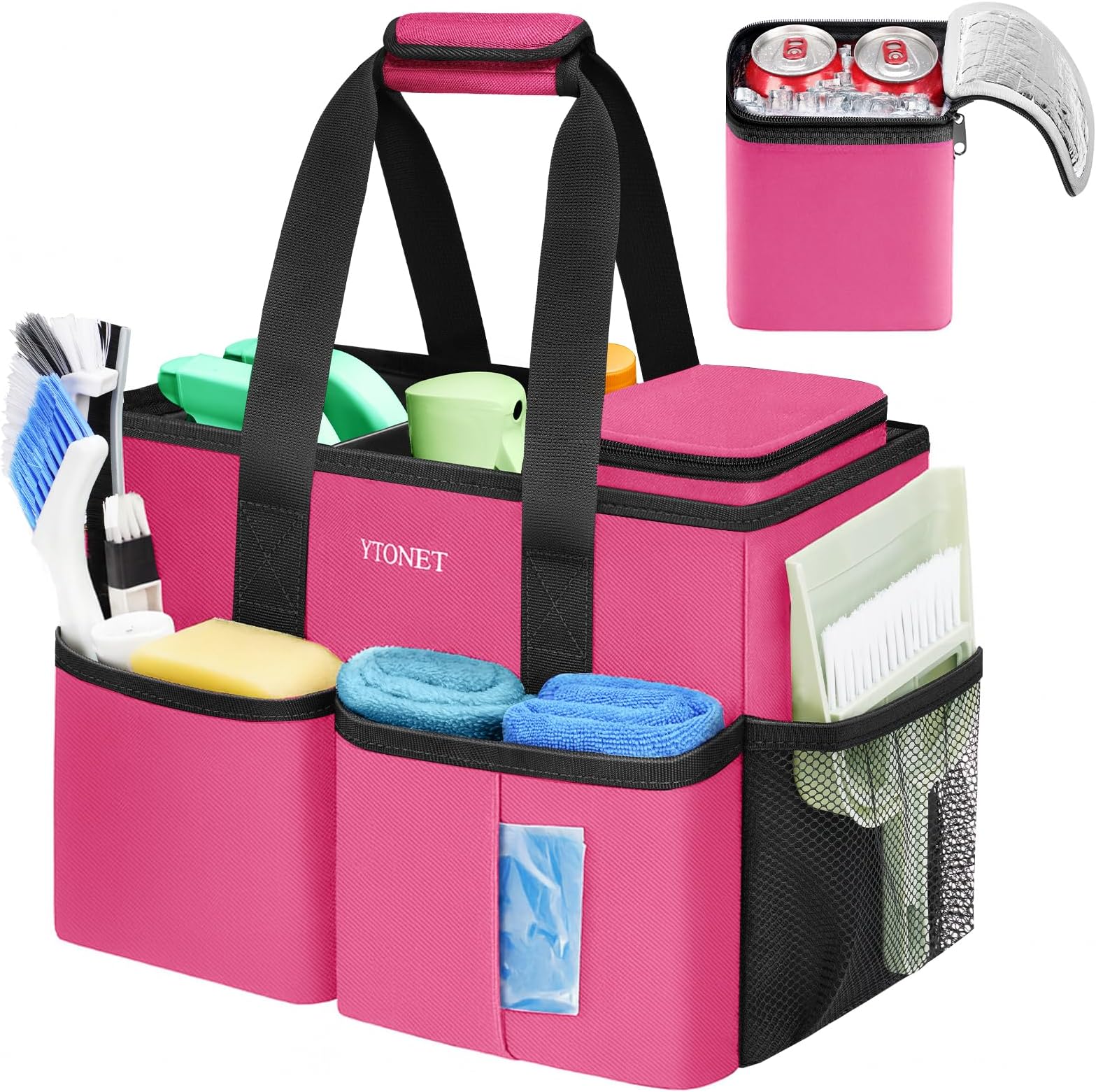 Portable Cleaning Caddy with Handle, Water Resistant Cleaning Bag |