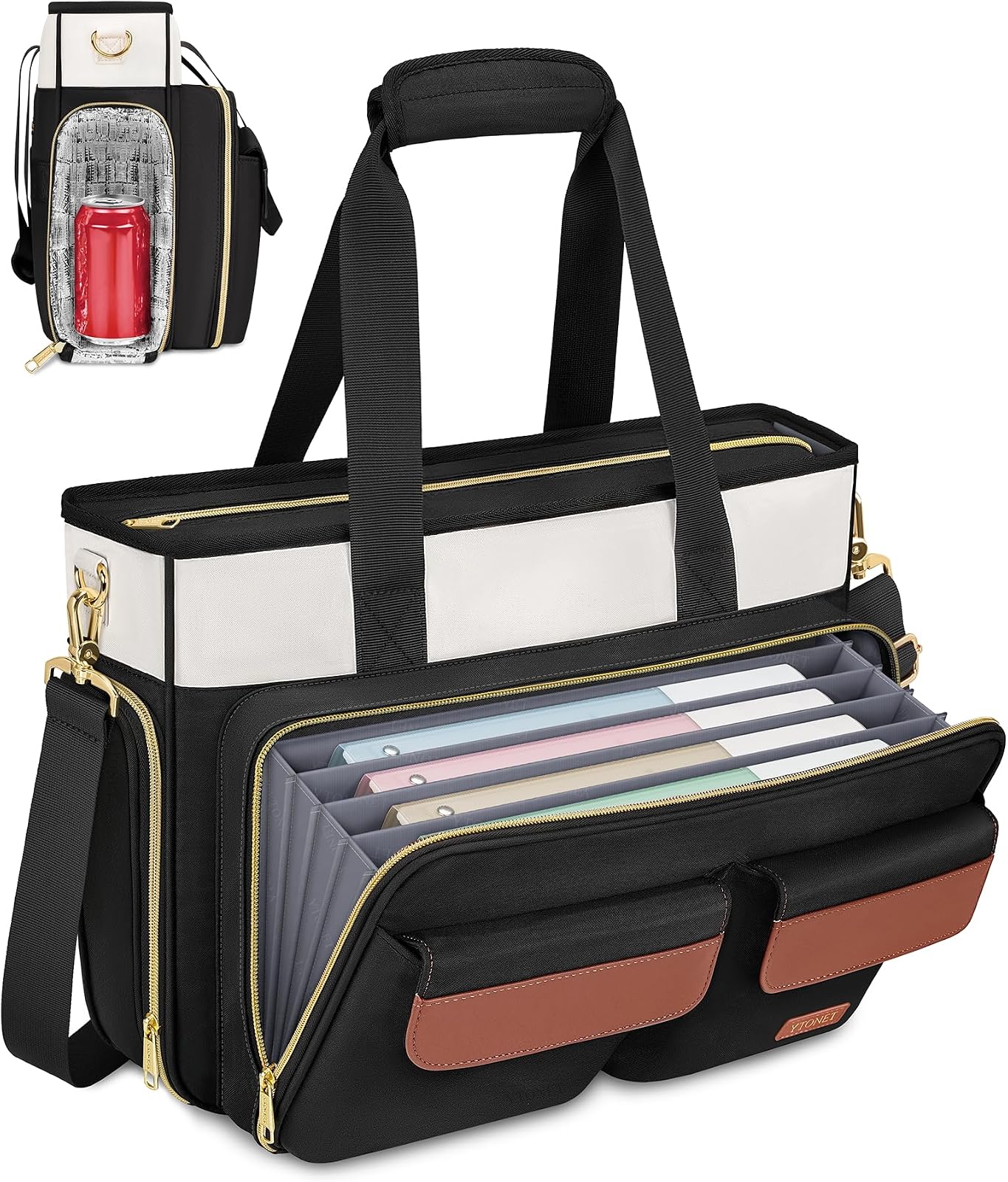 Teacher Bag for Women, 15.6 Inch Teacher Tote Bag with Cup Holder |