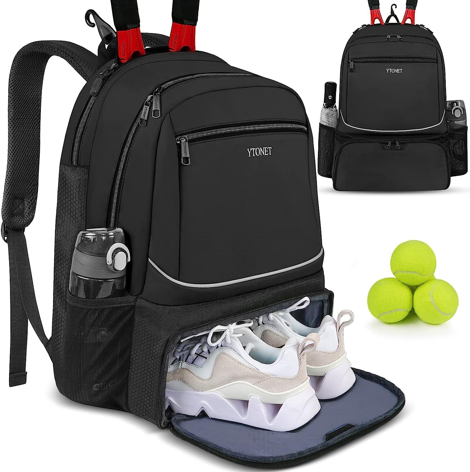 Tennis Bag Tennis Backpack for Women Men 2 Rackets | Insulated Pocket