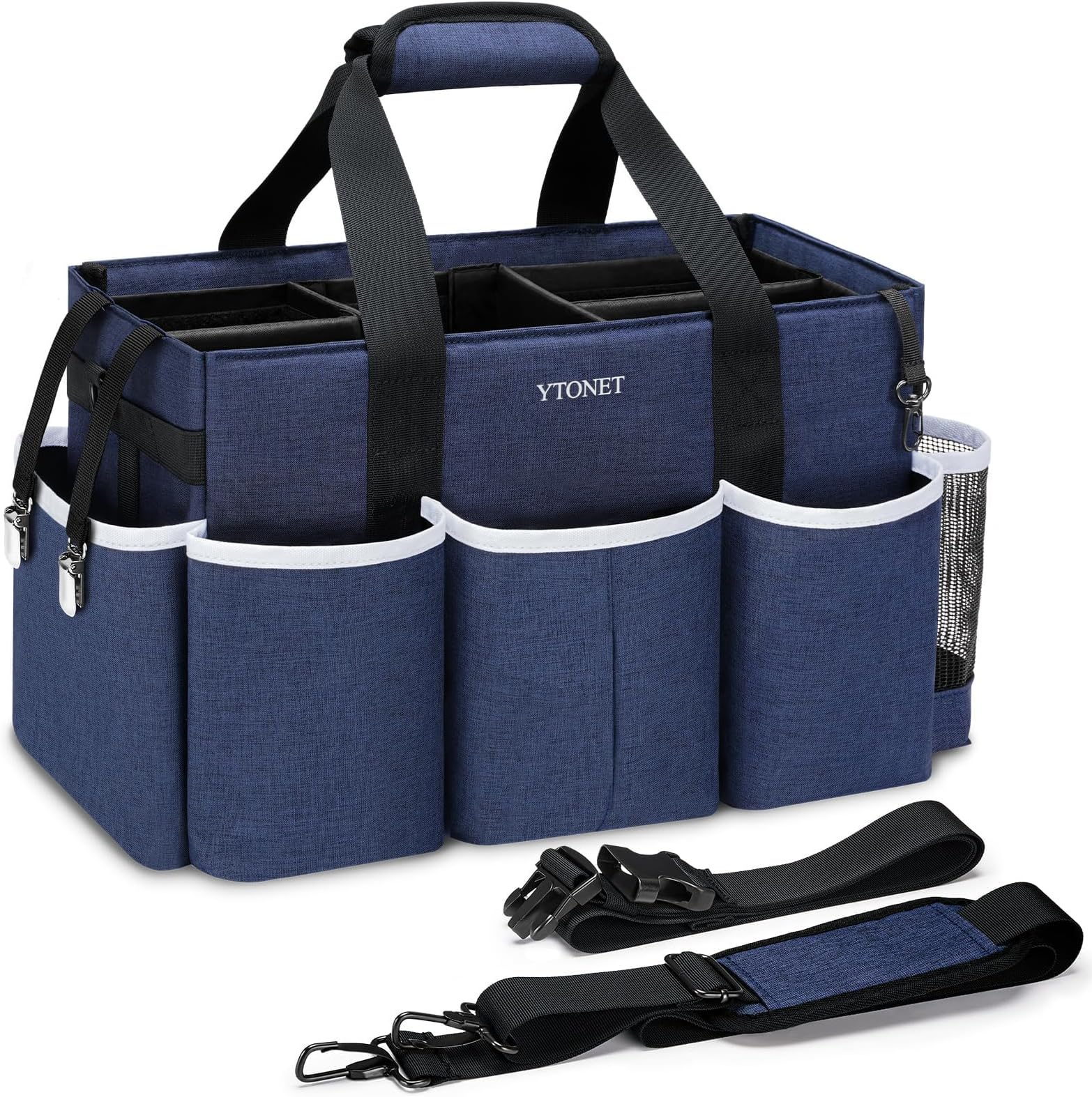 Wearable Cleaning Caddy Bag, Large Cleaning Supplies Organizer, Blue |
