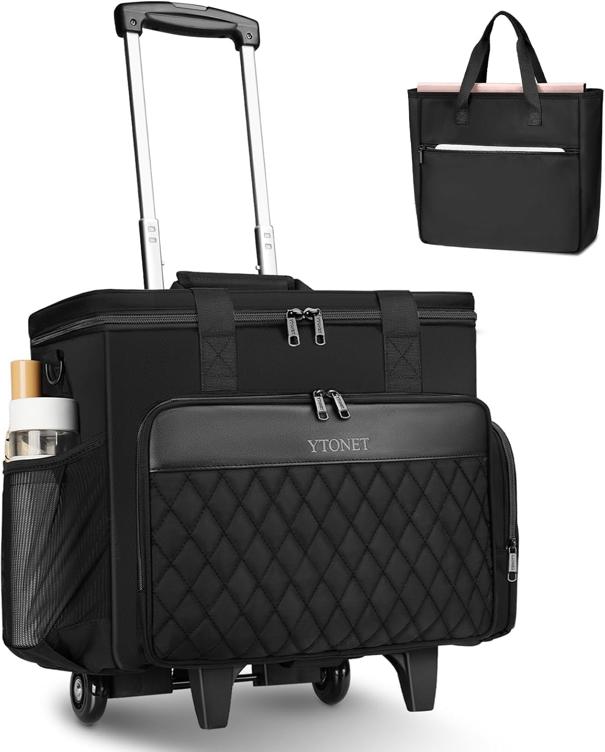 X-Large Rolling Teacher Bag with Tote Bag, Rolling Cart for Teacher |