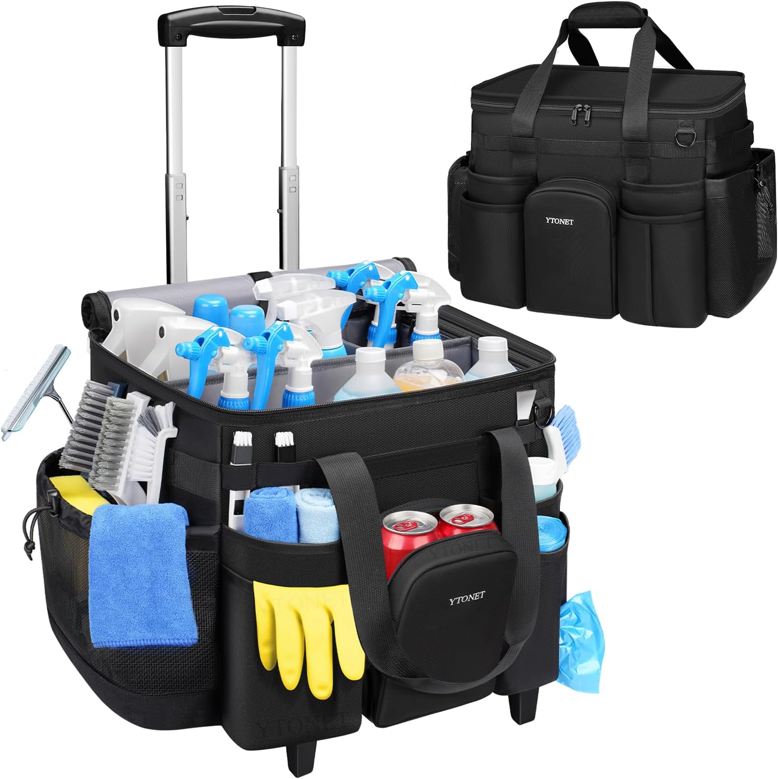 XXL Rolling Cleaning Caddy, Large Cleaning Caddy with Wheels